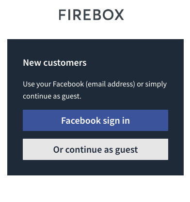 Firebox guest or login
