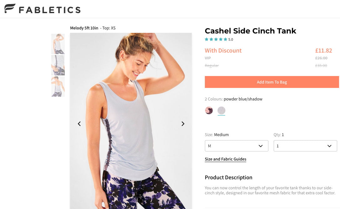 Fabletics product page