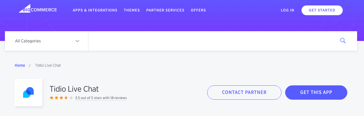 Adding Tidio in BigCommerce, step 1