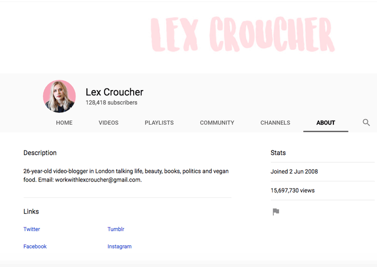 Lex Croucher: About