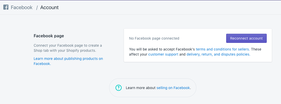 Reconnect Facebook and Shopify