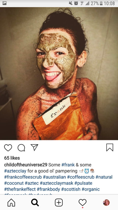 Frank Body Instagram post