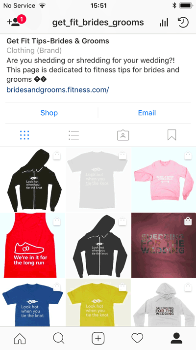 Instagram shop post