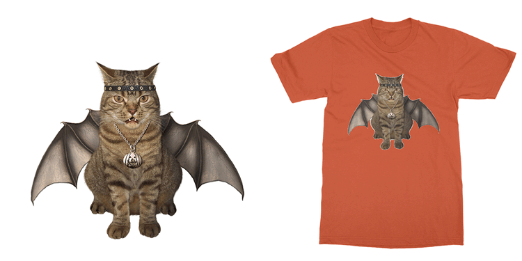 Halloween cat t-shirt design