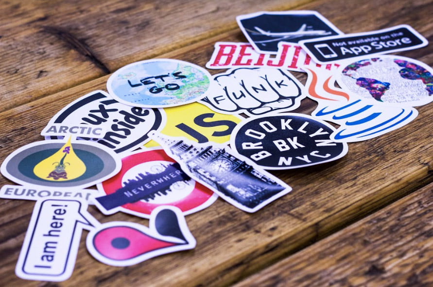 Some die-cut stickers