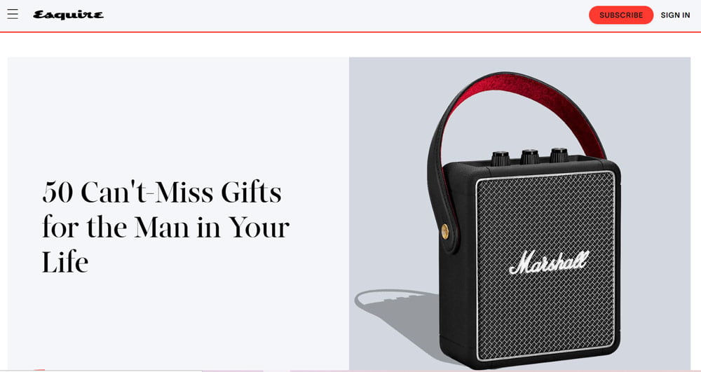 Esquire gift guide