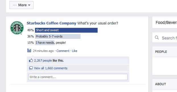 Facebook poll