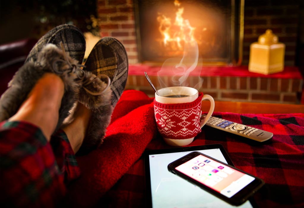 A cosy fireside scene