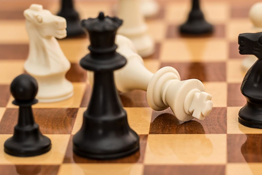 Macro photograph of a chess piece