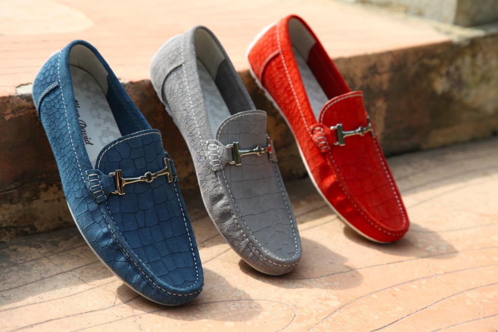 Shoes in three colours
