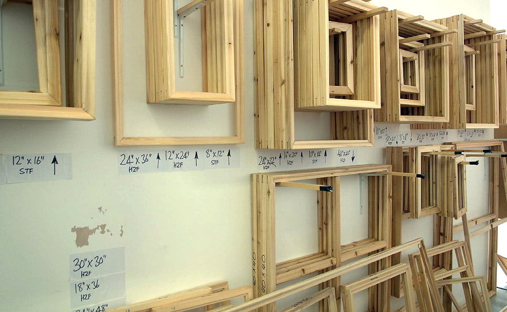 Handmade prepared frames ready for use