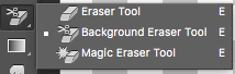 Photoshop eraser tool