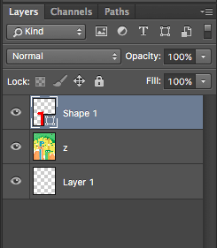 Shape layer in Photoshop