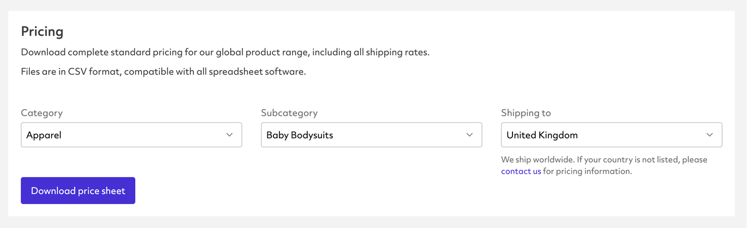 Prodigi price sheet generator