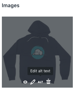 Editing product image alt text in Shopify: Step 1