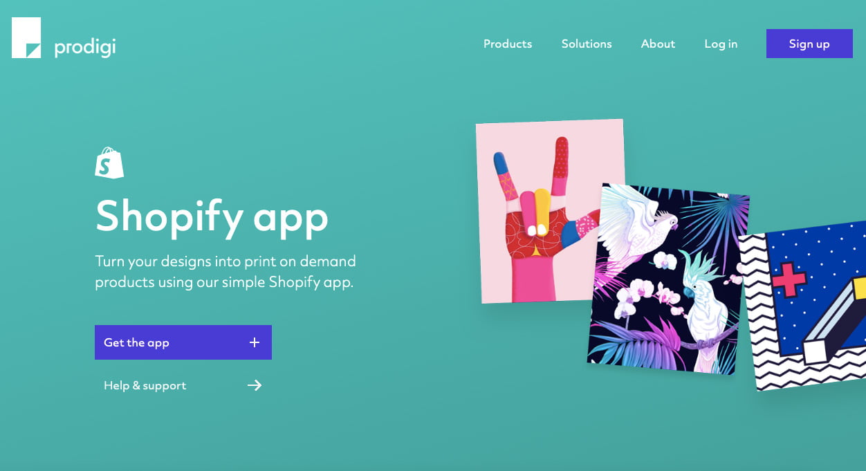 Prodigi Shopify app