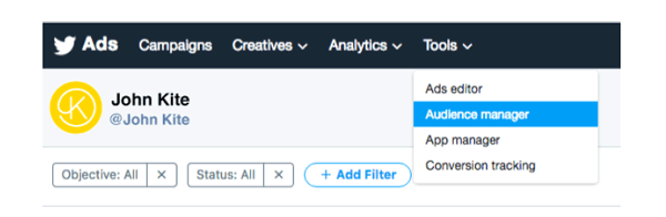 Audience manager on Twitter