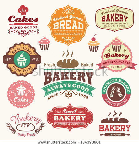 Bakery logos from Shutterstock