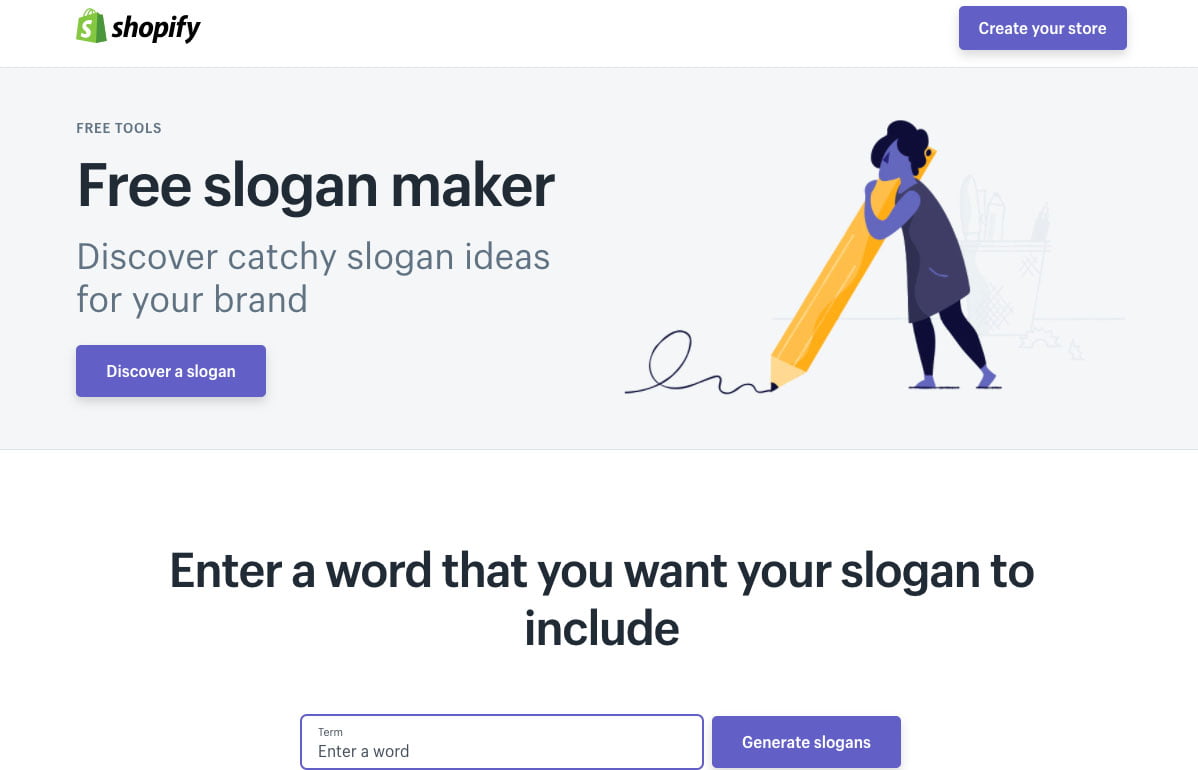 Shopify’s Free slogan maker