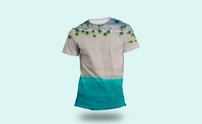 Beach sublimation t-shirt