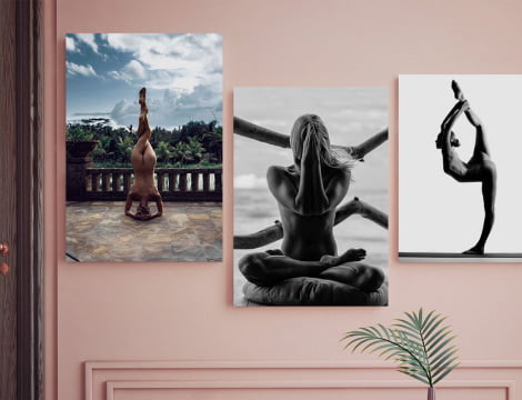 Nude Yoga Girl Wandschmuck von Prodigi