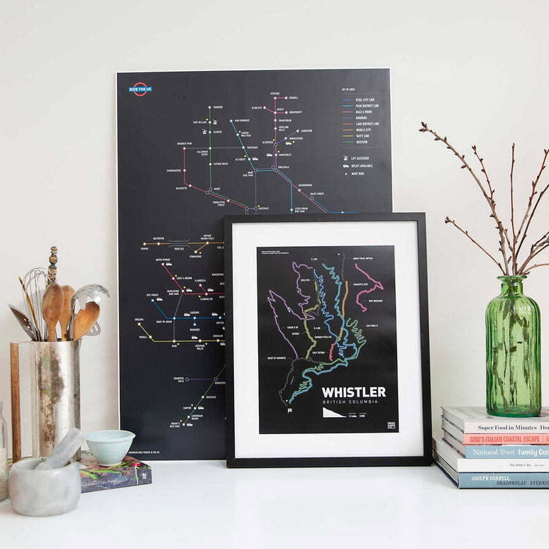 Trail Maps framed art by Prodigi