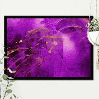 Purple Rain, an NFT owned by Dutch_Brat_NFT mocked up as being displayed on a wall in a frame.