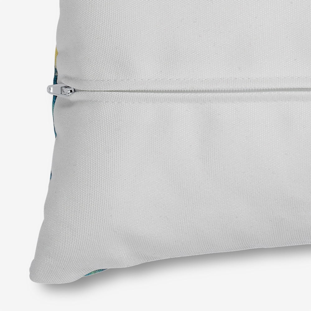 Canvas cushion back zip