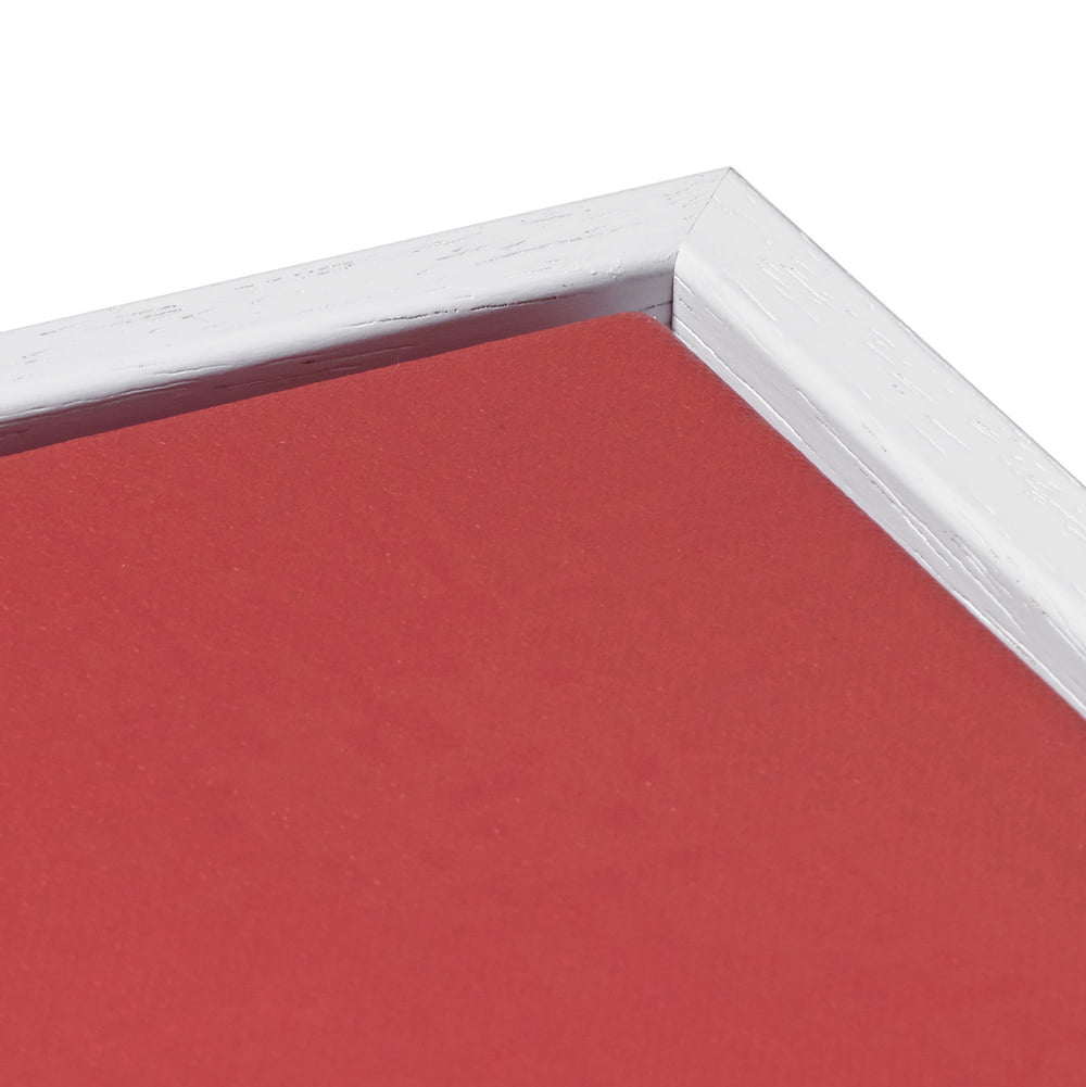 Canvas white float frame corner