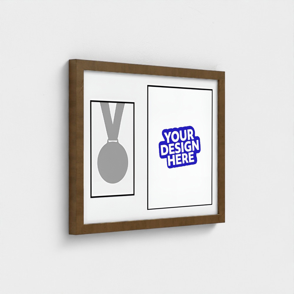 Medal frame brown