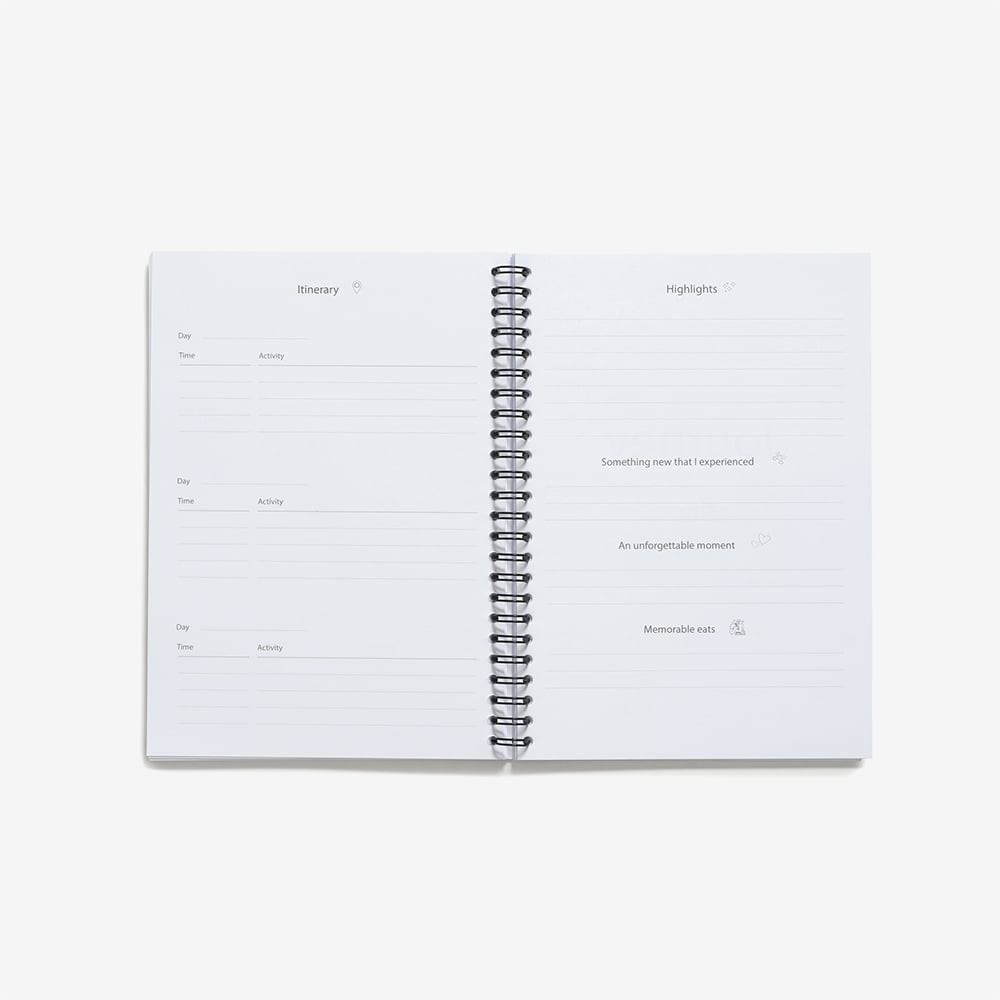 Prodigi travel journal inner pages