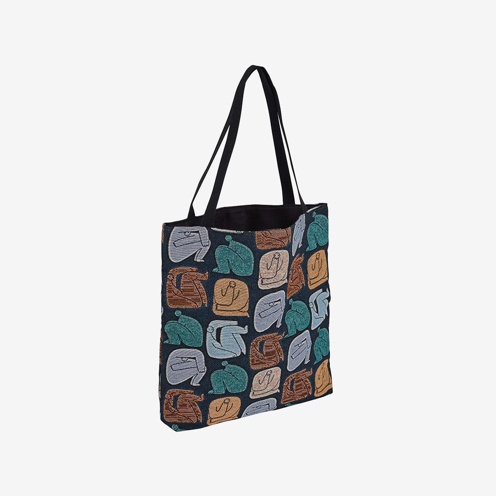 Prodigi woven tote bags angled