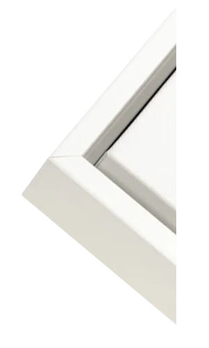 Framed canvas wrap White