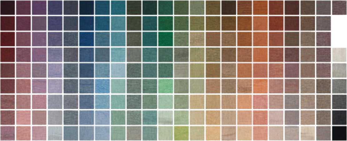 Woven blanket effective colour palette
