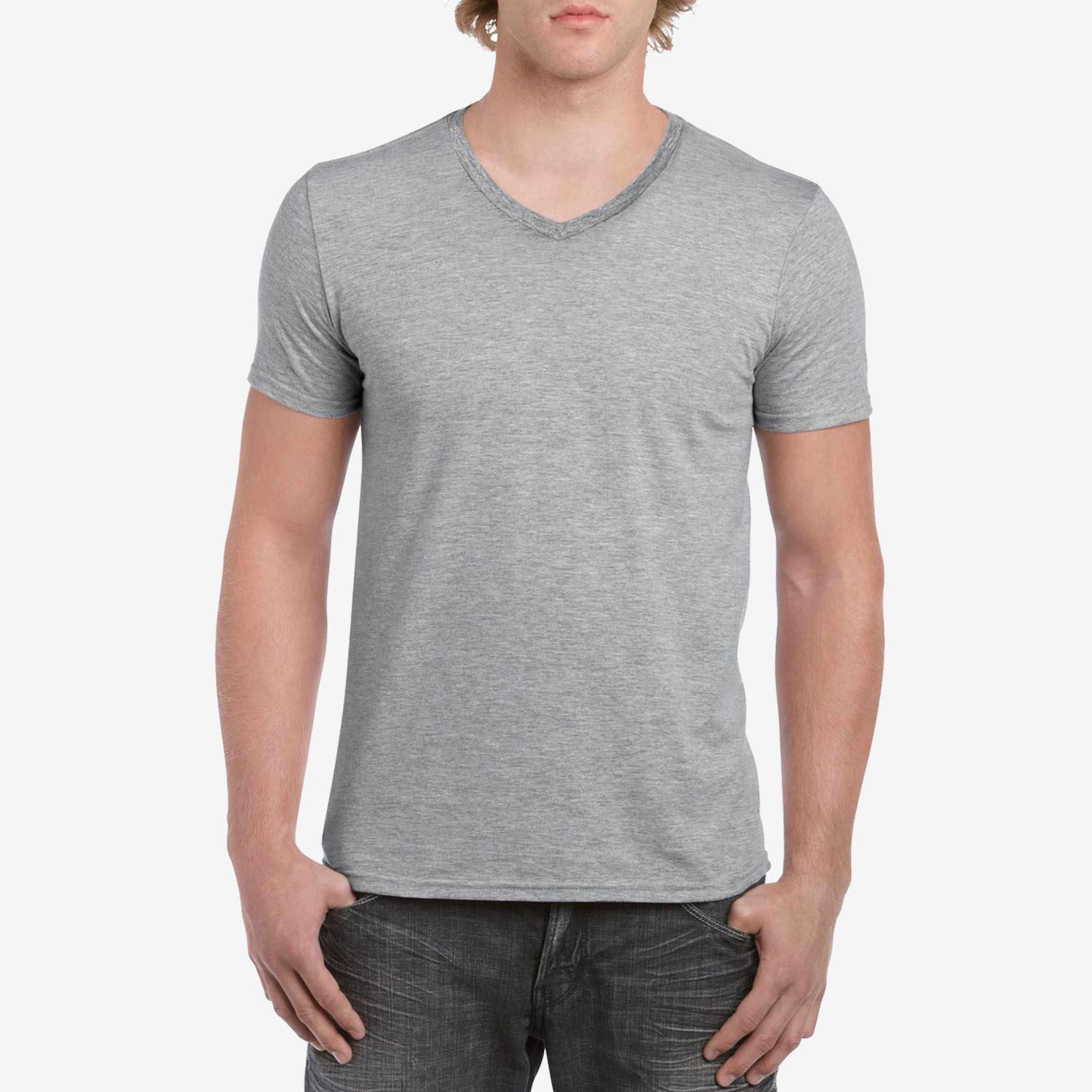 Print on Demand V-neck T-Shirt Gildan 64V00 - Print API, Drop shipping