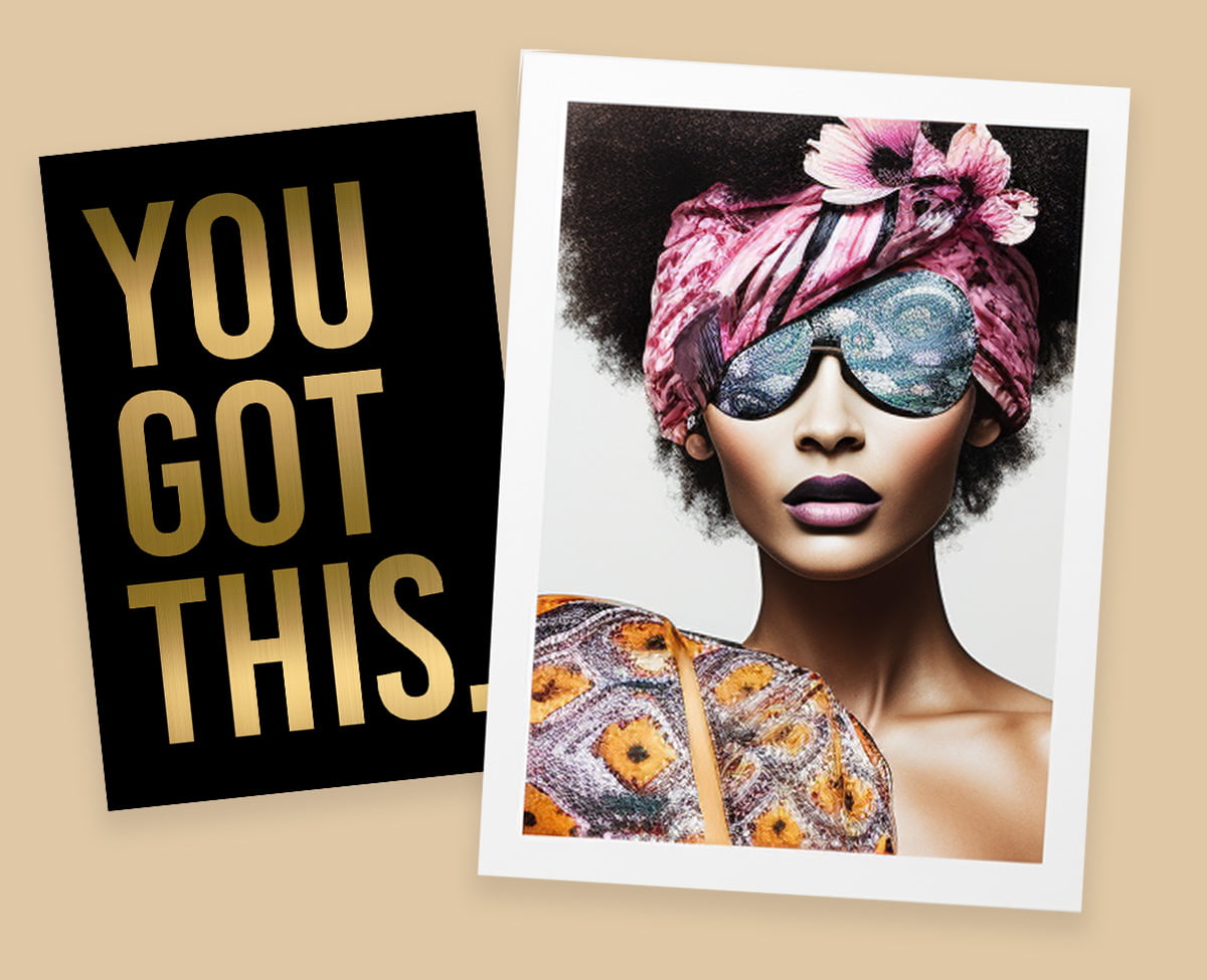 Examples of Etsy print on demand artwork dropshipped by Prodigi
