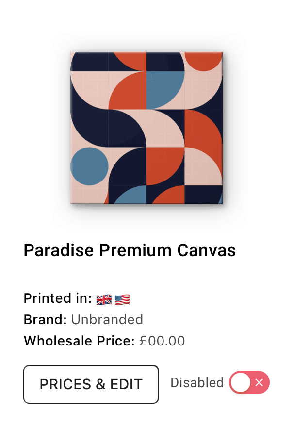 Canvas products